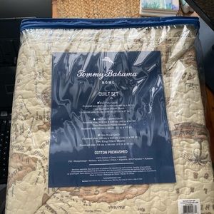 Tommy Bahama quilt set.